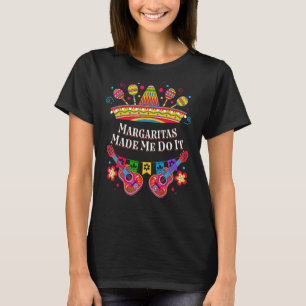 Camiseta Margaritas Me Fizeram Fazer Isso Humor de Coquetel