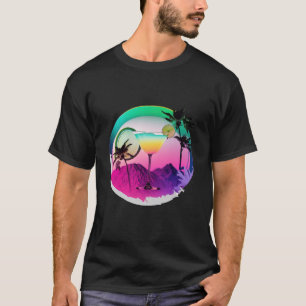 Camiseta Margaritas Synthwave 80s Estética retrowave 2