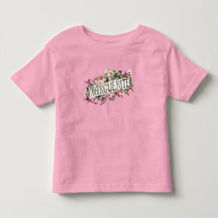 Camiseta Marguerite Nome Estandarte Floral Vintage Fofo & F