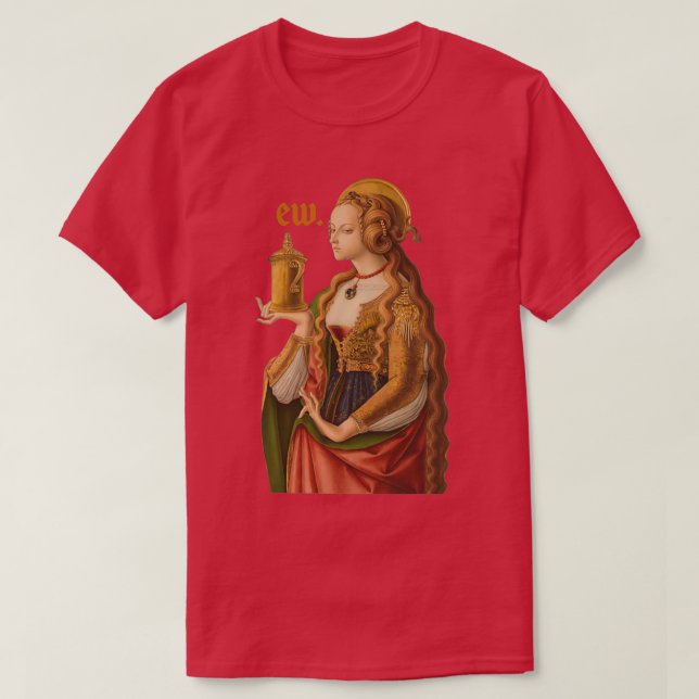 Camiseta Maria Magdalene, medieval dos olhos sombrios (Frente do Design)