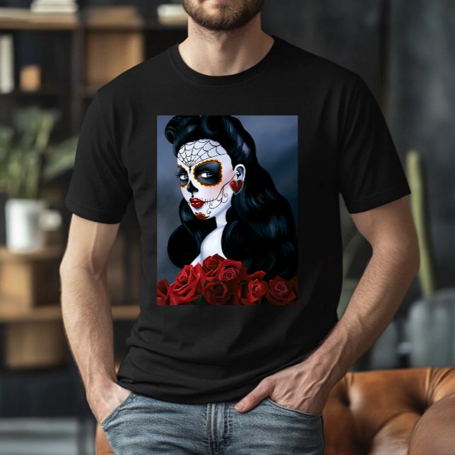 Camiseta Maria Sugar Rosas vermelhas (Criador carregado)