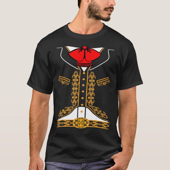 Camiseta Mariachi Charro Costume Mexicano Para Cinco De May (Frente)