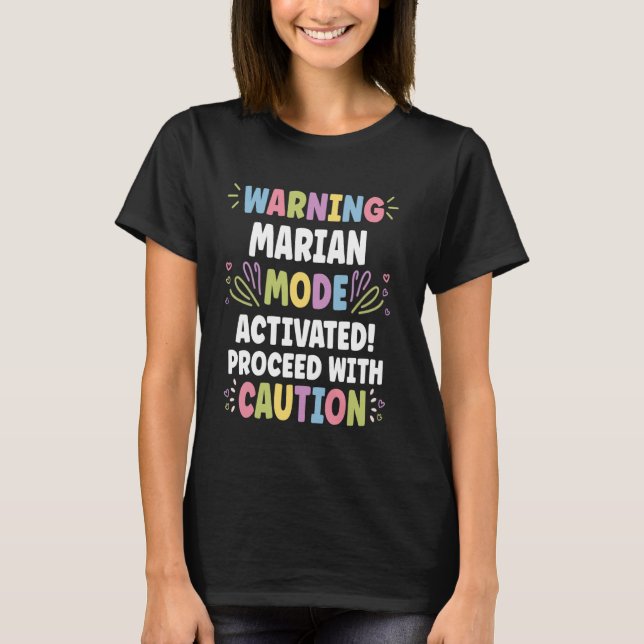 Camiseta MARIAN Personalize Name Funny Cute Custom MARIAN (Frente)