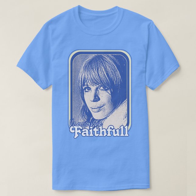 Camiseta Marianne Faithfull Retro 60s Design estética (Frente do Design)