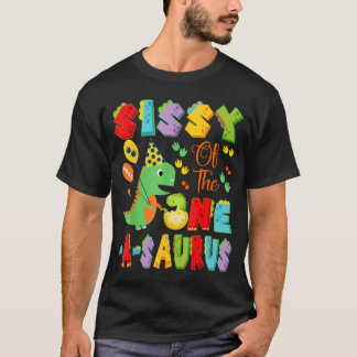 Camiseta Mariazinha do One-A-Saurus 1º Aniversário Menino