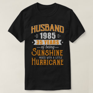 Camiseta Marido 1985 Presente, 35 Anos De Casamento
