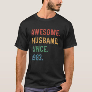 Camiseta Marido Admirável De Mens Desde 1983 - Casamento De