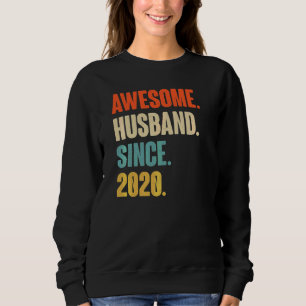 Camiseta Marido Admirável Vintage Desde 2020 2 Casando Aniv