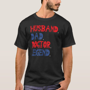 Camiseta Marido Americano Pai Médico Lenda Dia dos Pais