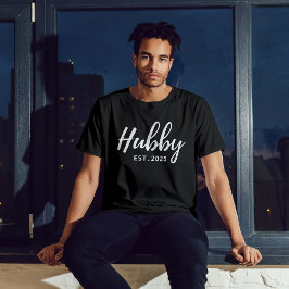 Camiseta Marido Branco Roteiro "EST 202X" - Noivos Modernos