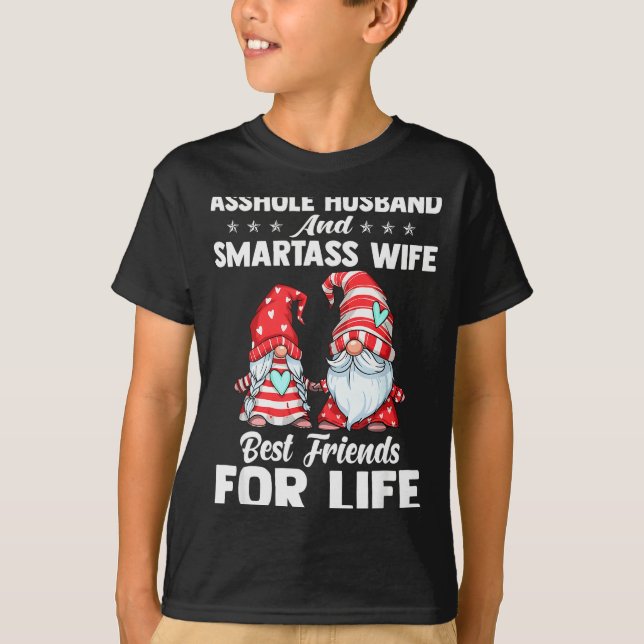 Camiseta Marido Buraco E Esposa Inteligente Melhores Amigos (Frente)