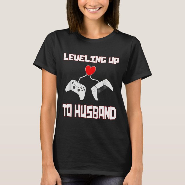 Camiseta Marido com Nivelamento Mínimo Noivo Gamer (Frente)