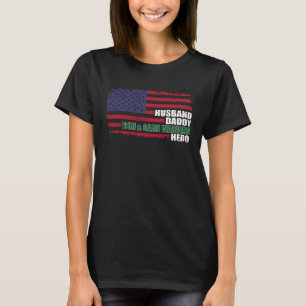 Camiseta Marido da Bandeira Americana dos EUA Papai Guarda 