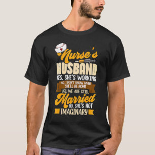 Camiseta Marido da enfermeira Minha esposa de enfermeira nã