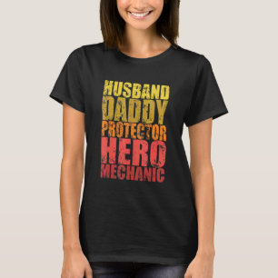 Camiseta Marido da Garagem Pai Protetor Herói Mecânico