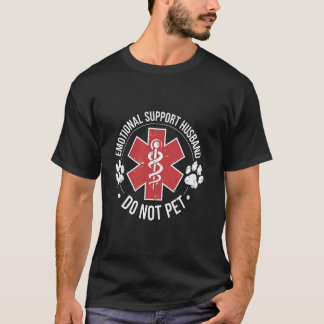 Camiseta Marido de Apoio Emocional Não Acaricie Projeto de