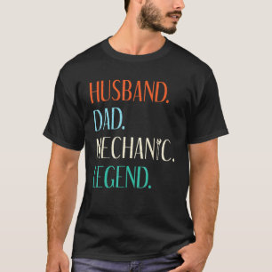 Camiseta Marido de Garagem Pai Mecânico Lenda Reparo Mecâni