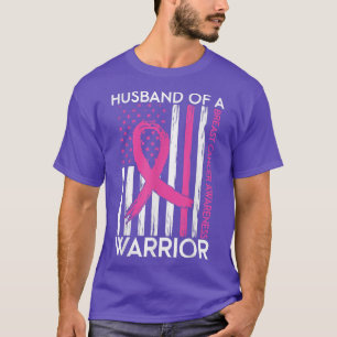 Camiseta Marido De Um Cancer De Sensibilização Para O Guerr