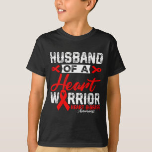 Camiseta Marido de um Guerreiro do Coração Doença Cardíaca