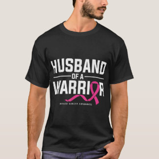 Camiseta Marido de uma Guerreira Conscientização do Câncer 