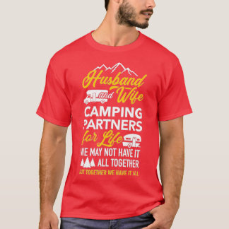 Camiseta Marido e companheiras de acampamento para a RV Tra
