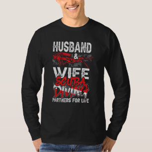 Camiseta Marido E Esposa Scuba, Parceiros De Mergulho Para 