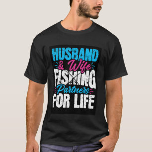 Camiseta Marido e Mulher - Parceiros de Pesca para a Vida