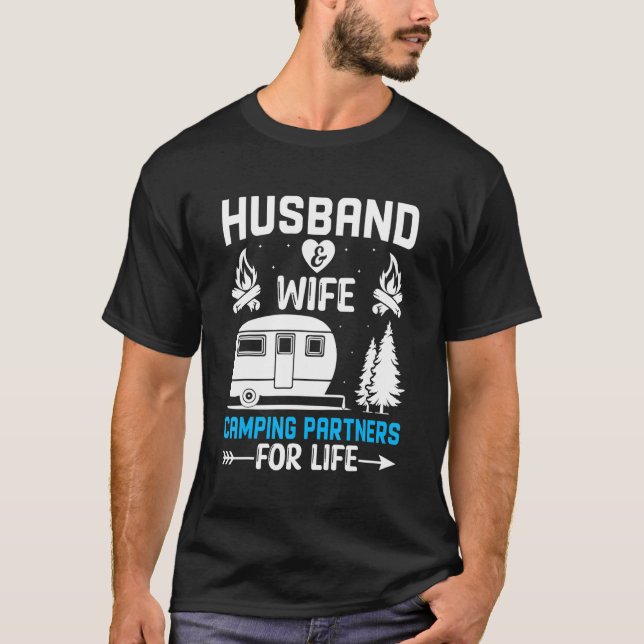 Camiseta Marido E Parceiros De Campanha De Esposa Para Câme (Frente)