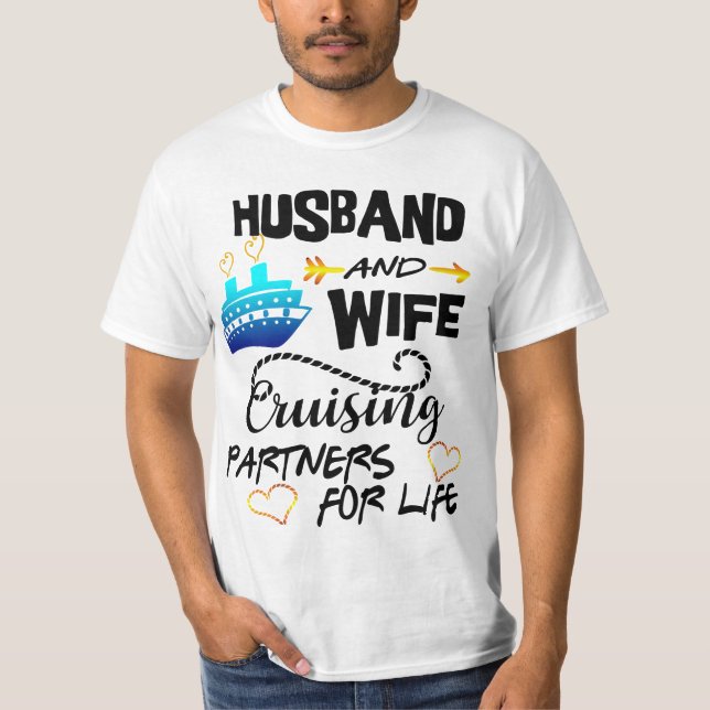 Camiseta Marido e Parceiros de Cruzamento de Esposa para Cr (Frente)