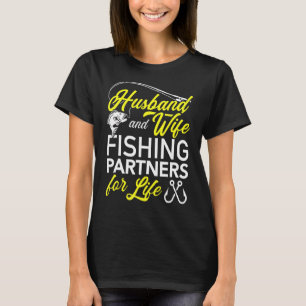 Camiseta Marido E Parceiros De Pesca Esposa Para Pescadores