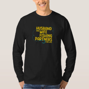 Camiseta Marido E Parceiros De Pesca Esposa Para Vida Engra