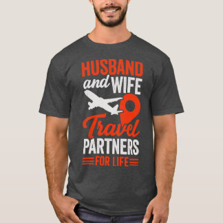 Camiseta Marido E Parceiros De Viagem Para A Vida