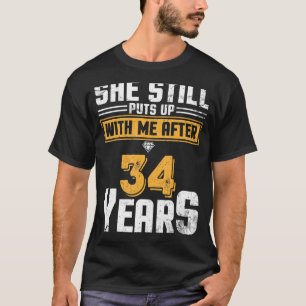 Camiseta Marido Ela Ainda Me Põe Depois De 34 Anos