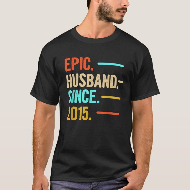 Camiseta Marido Epic Da Mens Desde 2015 (Frente)