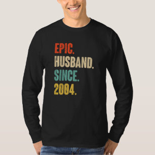 Camiseta Marido Épico Desde 2004  18º Aniversário de Casame