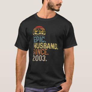 Camiseta Marido Épico Masculino Desde 2003 Aniversário de C