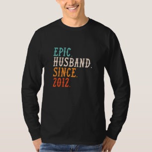 Camiseta Marido Épico Masculino Desde 2012 10º Aniversário
