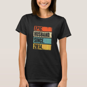 Camiseta Marido Épico Retroativo desde 2014, 8.º Casamento 