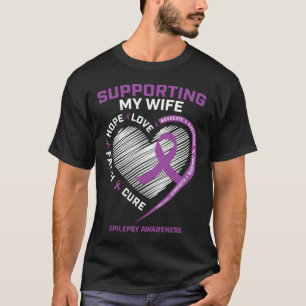 Camiseta Marido Eu Visto Roxo Para Minha Esposa Epilepsia A