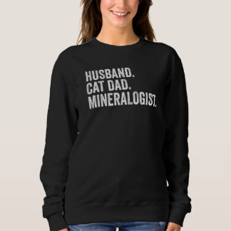 Camiseta Marido Gato Pai Mineralogista Geólogo