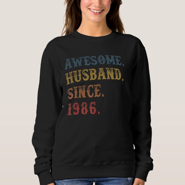 Camiseta Marido Impressionante Retro Desde 1986 36 Anive Ca (Frente)