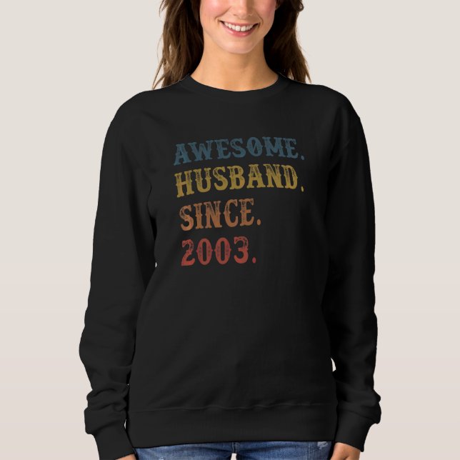 Camiseta Marido Impressionante Retro Desde 2003 19 Anive Ca (Frente)