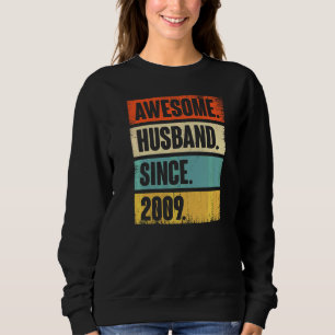 Camiseta Marido Impressionante Retro Desde 2009 13 Casando