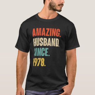 Camiseta Marido Incrível Desde 1978 44 Aniversário De Casam