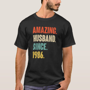 Camiseta Marido Incrível Desde 1986 36 Aniversário De Casam
