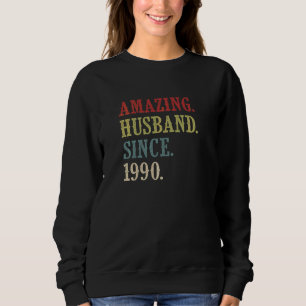 Camiseta Marido Incrível Desde 1990 Retro 32 Anive Casament