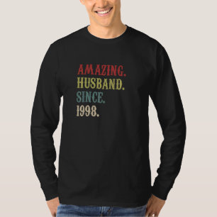 Camiseta Marido Incrível Desde 1998 24 Aniversário De Casam