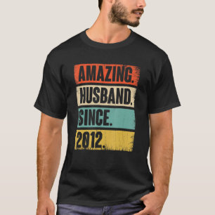 Camiseta Marido Incrível Desde 2012 10 Aniversário de Casam
