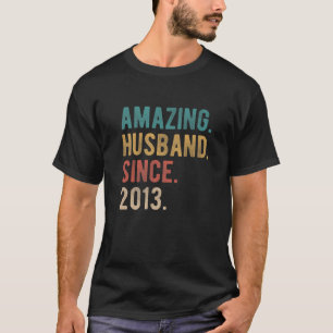 Camiseta Marido Incrível Desde 2013 - 9º Aniversar De Casam