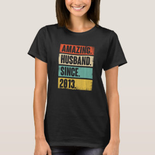 Camiseta Marido Incrível Desde 2013 9 Aniversário De Casame